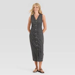 Universal Thread - Women’s Denim Button Down Ankle Dress